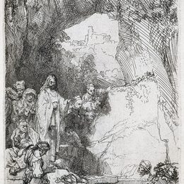 《拉撒路的升起》伦勃朗(Rembrandt)高清作品欣赏