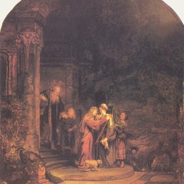 《恶魔拜访》伦勃朗(Rembrandt)高清作品欣赏