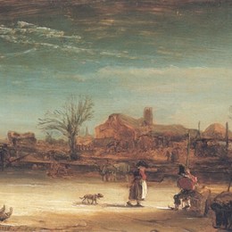 《冬季景观》伦勃朗(Rembrandt)高清作品欣赏