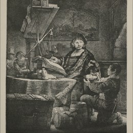 《Wittenboogaert，黄金秤》伦勃朗(Rembrandt)高清作品欣赏