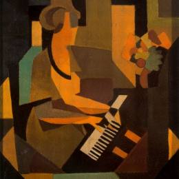 《乔其特钢琴演奏》勒内·马格里特(Rene Magritte)高清作品欣赏