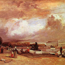 《凡尔赛水谈》理查德德·帕克斯·伯宁顿(Richard Parkes Bonington)高清作品欣赏