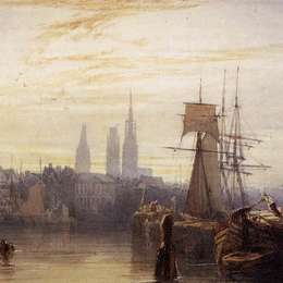 《鲁昂》理查德德·帕克斯·伯宁顿(Richard Parkes Bonington)高清作品欣赏