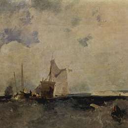 《海景》理查德德·帕克斯·伯宁顿(Richard Parkes Bonington)高清作品欣赏