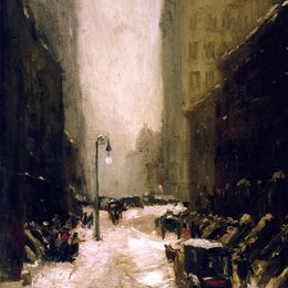 《纽约的雪》罗伯特·亨利(Robert Henri)高清作品欣赏