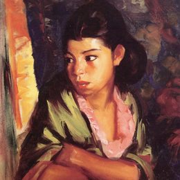 《露辛达，墨西哥的女孩》罗伯特·亨利(Robert Henri)高清作品欣赏