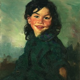 《吉普赛女孩笑》罗伯特·亨利(Robert Henri)高清作品欣赏