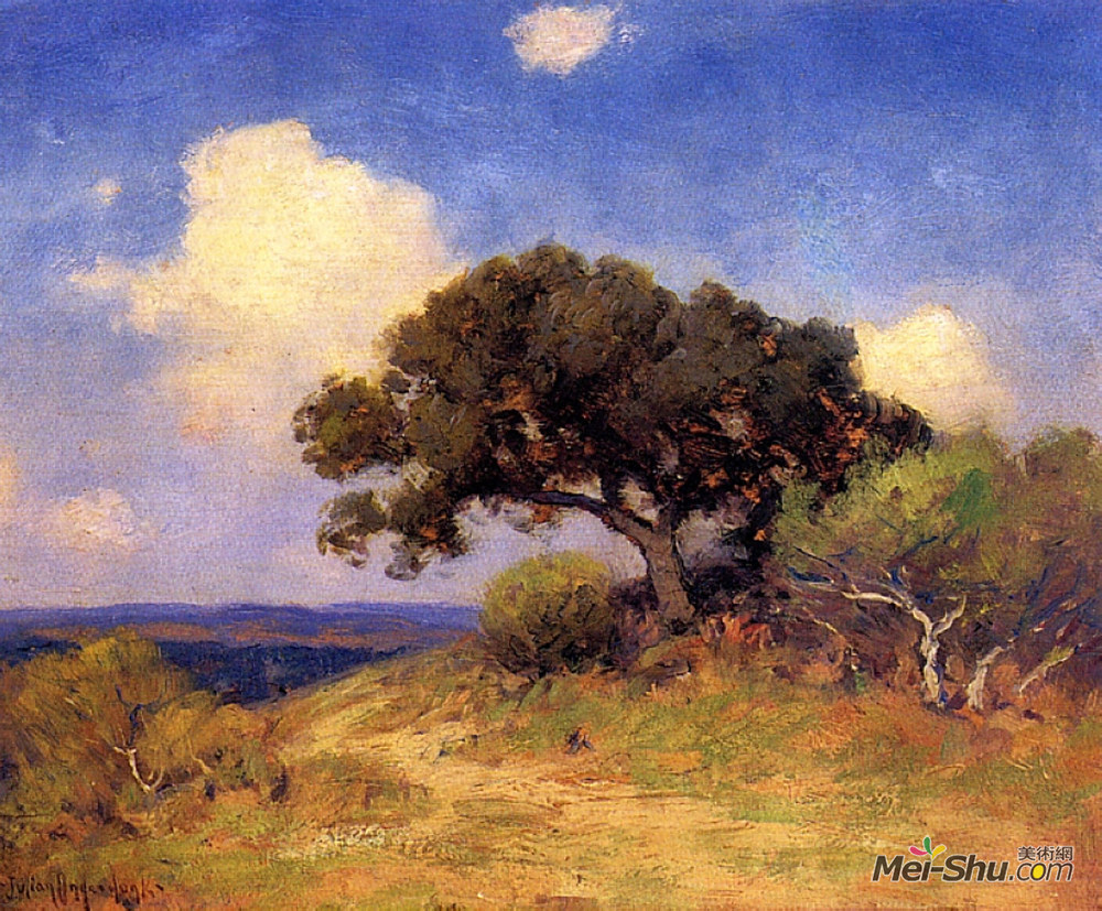 robert julian onderdonk罗伯特·朱利安油画7058《老橡树》罗伯特