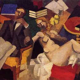 《婚后生活》罗杰·德·拉·弗雷纳耶(Roger de La Fresnaye)高清作品欣赏