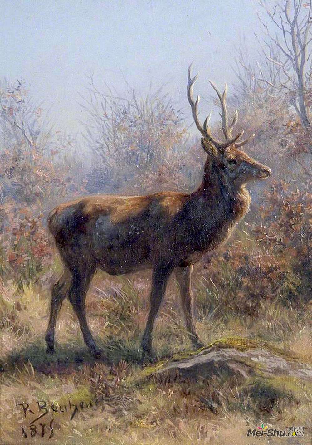 《牡鹿》罗莎·博纳尔(rosa bonheur)高清作品欣赏
