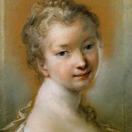 《一个年轻女孩的肖像》罗萨尔巴·卡列拉(Rosalba Carriera)高清作品欣赏