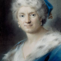 《冬天的自画像》罗萨尔巴·卡列拉(Rosalba Carriera)高清作品欣赏