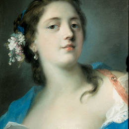 《歌唱家福斯蒂娜·博多尼》罗萨尔巴·卡列拉(Rosalba Carriera)高清作品欣赏