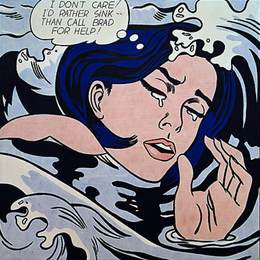 《溺水女孩》罗伊·李奇登斯坦(Roy Lichtenstein)高清作品欣赏