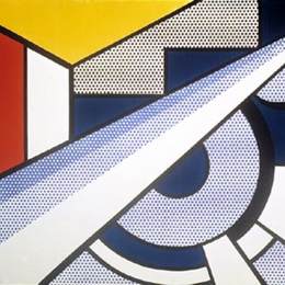 《楔形现代绘画》罗伊·李奇登斯坦(Roy Lichtenstein)高清作品欣赏