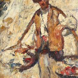 鲁道夫·史怀哲·卡帕纳(Rudolf Schweitzer-Cumpana)高清作品:Peasant from Oltenia with Yoke