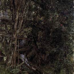 《加斯坦河上一座桥上的数字》鲁道夫·冯阿尔特(Rudolf von Alt)高清作品欣赏