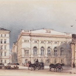 鲁道夫·冯阿尔特(Rudolf von Alt)高清作品:Lower Austrian country house in Vienna Viewed from Minoriten