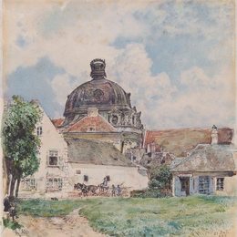 《克洛斯特新堡观》鲁道夫·冯阿尔特(Rudolf von Alt)高清作品欣赏