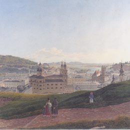 《萨尔茨堡观》鲁道夫·冯阿尔特(Rudolf von Alt)高清作品欣赏