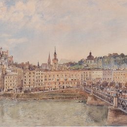 《萨尔茨堡观》鲁道夫·冯阿尔特(Rudolf von Alt)高清作品欣赏