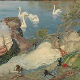 《背书》鲁珀特·巴尼(Rupert Bunny)高清作品欣赏