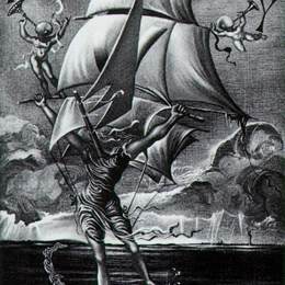 《胜利（女人变成天使的船）》萨尔瓦多·达利(Salvador Dali)高清作品欣赏
