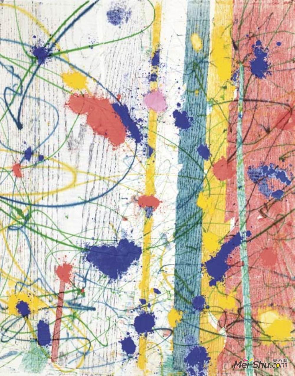 山姆·弗朗西斯(sam francis)高清作品《untitled(exp-sf-58-08-82)