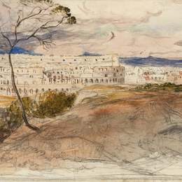 《古罗马斗兽场和君士坦丁拱门，》塞缪尔·帕默(Samuel Palmer)高清作品欣赏