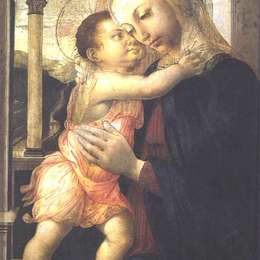 《圣母子》山德罗·波提切利(Sandro Botticelli)高清作品欣赏
