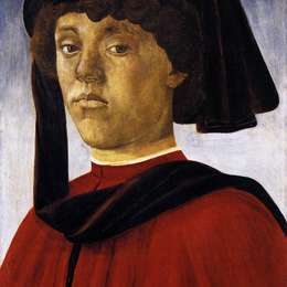 《一名年轻男子的画像》山德罗·波提切利(Sandro Botticelli)高清作品欣赏