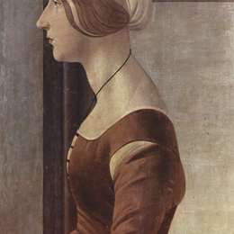 《年轻女子肖像》山德罗·波提切利(Sandro Botticelli)高清作品欣赏