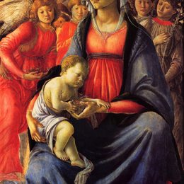 《被五天使包围的处女和孩子》山德罗·波提切利(Sandro Botticelli)高清作品欣赏