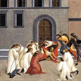 《圣哲诺比的三个奇迹》山德罗·波提切利(Sandro Botticelli)高清作品欣赏