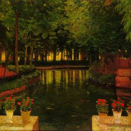 《阿兰迪亚2号花园》圣地亚哥·卢西尼奥尔(Santiago Rusinol)高清作品欣赏
