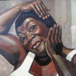 谢尔盖苏迪金(Serge Sudeikin)高清作品:Fixing her Hair (Ruby Elzy in “Porgy and Bess”1935)