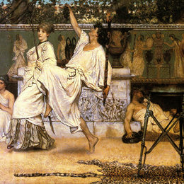 《酒神祭》劳伦斯·阿尔玛-塔德玛(Sir Lawrence Alma-Tadema)高清作品欣赏