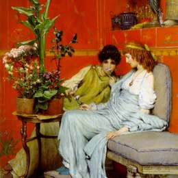 《自信》劳伦斯·阿尔玛-塔德玛(Sir Lawrence Alma-Tadema)高清作品欣赏