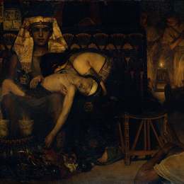 《法老第一个儿子的死亡》劳伦斯·阿尔玛-塔德玛(Sir Lawrence Alma-Tadema)高清作品欣赏