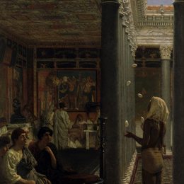 《埃及杂耍演员》劳伦斯·阿尔玛-塔德玛(Sir Lawrence Alma-Tadema)高清作品欣赏