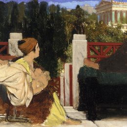《阿克罗波利斯梯田图》劳伦斯·阿尔玛-塔德玛(Sir Lawrence Alma-Tadema)高清作品欣赏