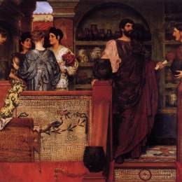 《哈德良参观罗马式英国陶器》劳伦斯·阿尔玛-塔德玛(Sir Lawrence Alma-Tadema)高清作品欣赏