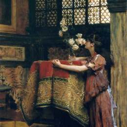 《在我的工作室里》劳伦斯·阿尔玛-塔德玛(Sir Lawrence Alma-Tadema)高清作品欣赏