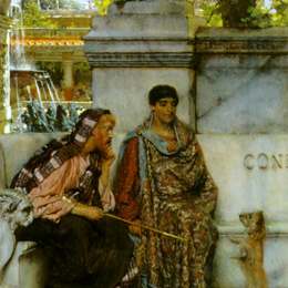《在这里的时间》劳伦斯·阿尔玛-塔德玛(Sir Lawrence Alma-Tadema)高清作品欣赏