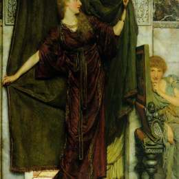 《不在家，先生》劳伦斯·阿尔玛-塔德玛(Sir Lawrence Alma-Tadema)高清作品欣赏