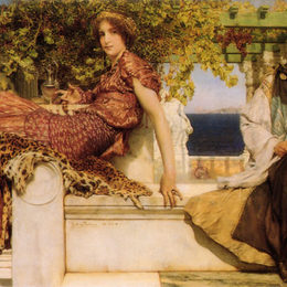 《圣·杰罗姆对保拉的皈依》劳伦斯·阿尔玛-塔德玛(Sir Lawrence Alma-Tadema)高清作品欣赏