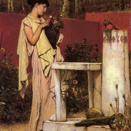 《最后的玫瑰》劳伦斯·阿尔玛-塔德玛(Sir Lawrence Alma-Tadema)高清作品欣赏