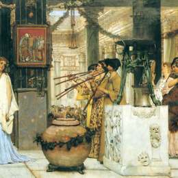 《葡萄酒节》劳伦斯·阿尔玛-塔德玛(Sir Lawrence Alma-Tadema)高清作品欣赏