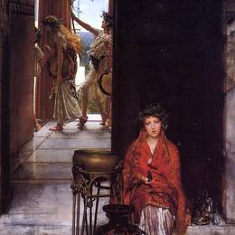 《通往寺庙的路》劳伦斯·阿尔玛-塔德玛(Sir Lawrence Alma-Tadema)高清作品欣赏