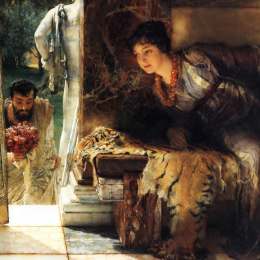 《欢迎脚步》劳伦斯·阿尔玛-塔德玛(Sir Lawrence Alma-Tadema)高清作品欣赏